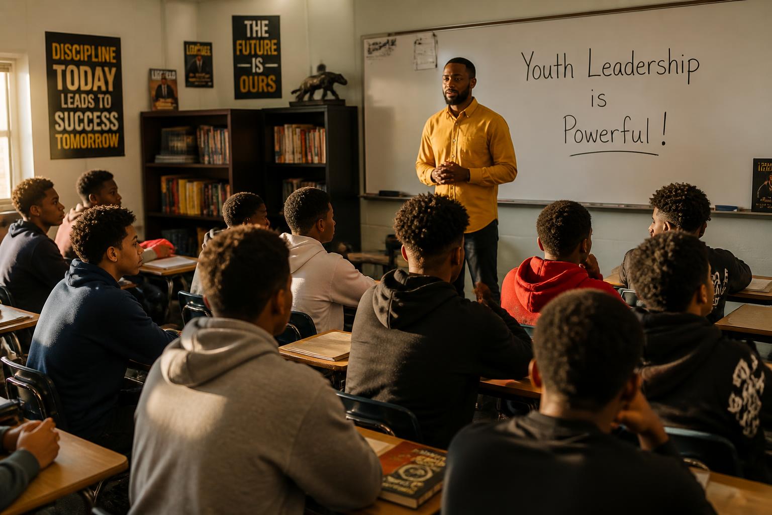 Students learning together in a classroom