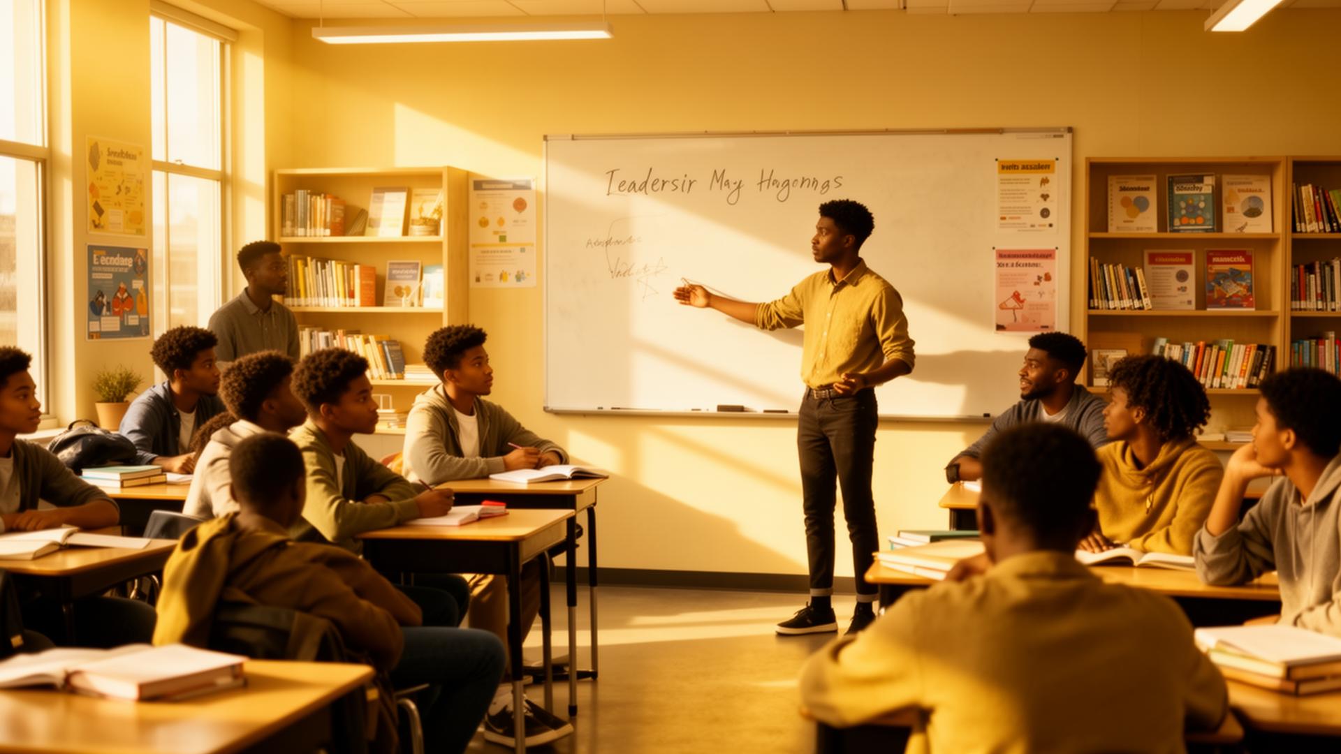 Students learning together in a classroom